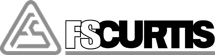 The image shows the FS-Curtis logo, featuring a stylized triangular emblem with the letters FS inside, followed by bold text FS CURTIS.